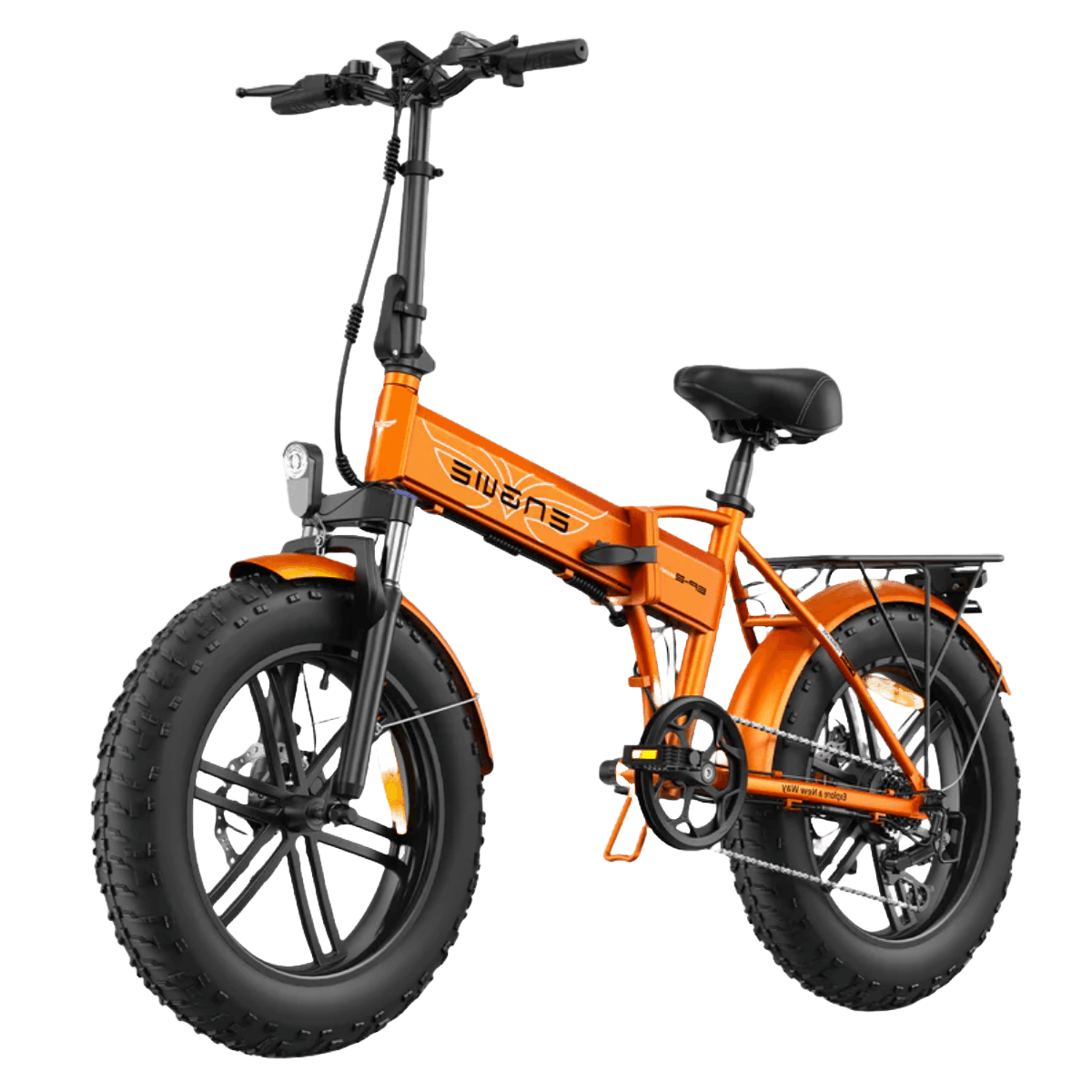 Oranzhev Elektricheski Velosiped Engwe Ep 2 Boots – Izgled Otpred Pod Agal